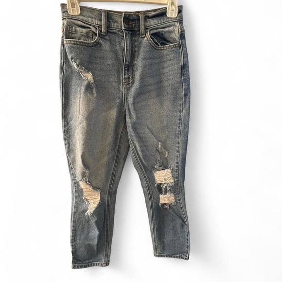 Cello Denim - Cello Blue Ankle  Jeans with Distressed Details​​​​